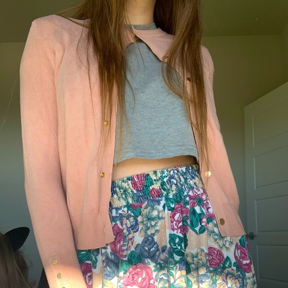 ZARA Dusty Pink Cardigan/ Jacket size Small - Picture 3 of 8